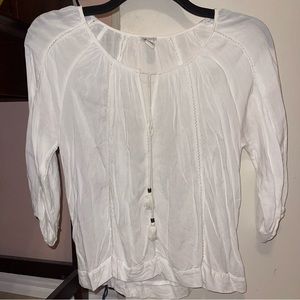 Forever 21 Sheer White Blouse